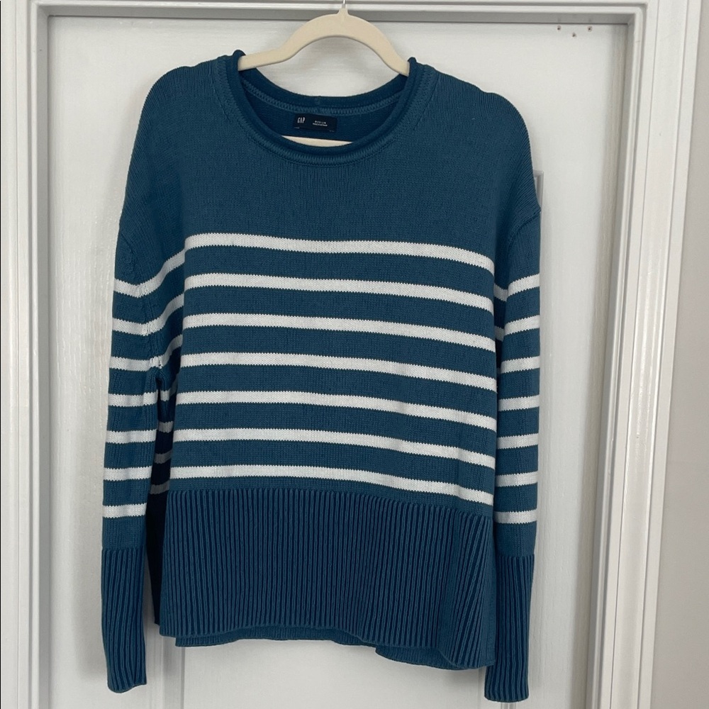 Women's Blue Striped Sweater